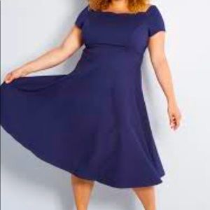 ModCloth off the shoulder cocktail dress